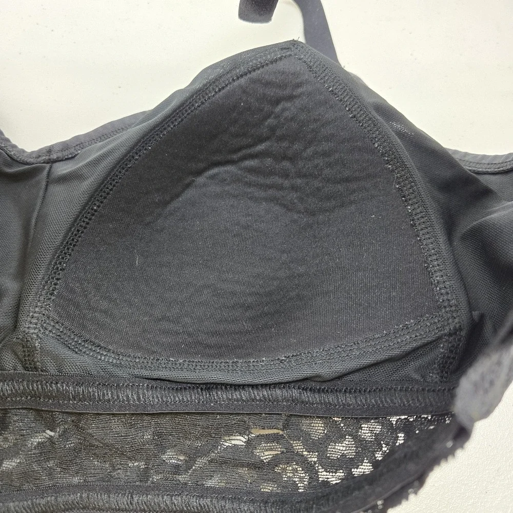 Torrid‎ Curve Women Bra 3X Black Bralette Wireless Lace Blended READ